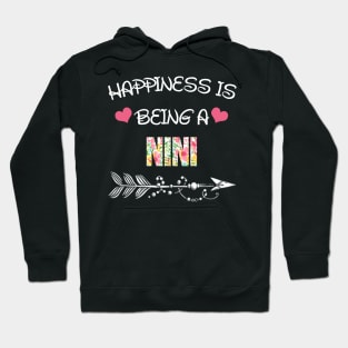 Happiness is being Nini floral gift Hoodie